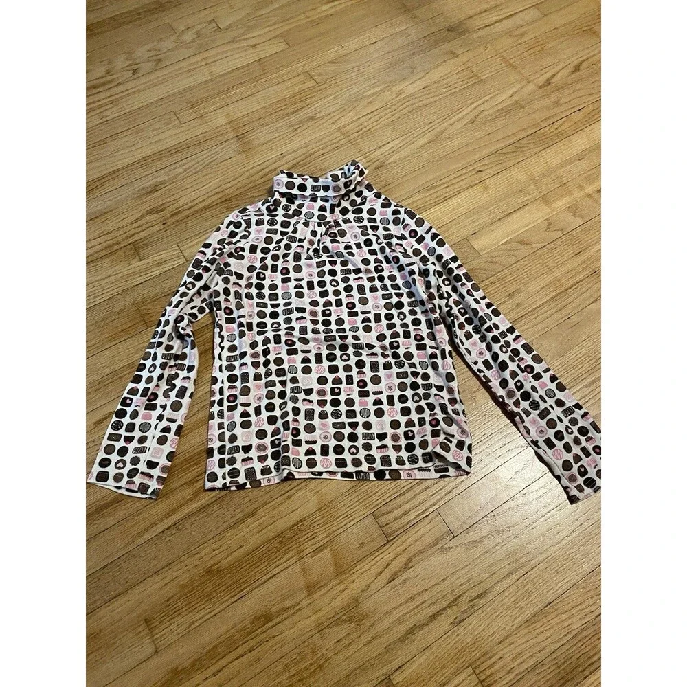 Girl 10 Gymboree Turtle Neck Dessert Themed Long Sleeve T-shirt